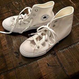 Solid White Converse All Stars Never Worn